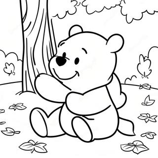 Winnie Puuh Herbst Ausmalbild | Winnie Puuh Fall Ausmalbild