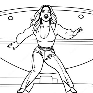 Jennifer Lopez Auftritt auf der Bühne Ausmalbild | Jennifer Lopez Ausmalbild