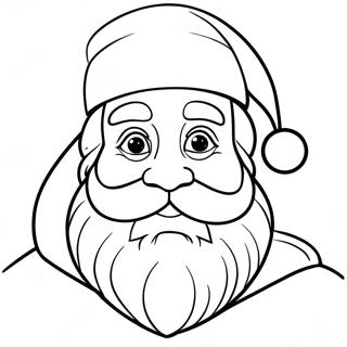 Weihnachtsmann Gesicht Ausmalbild | Weihnachtsmann Gesicht Ausmalbild