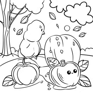Herbst Mathematik Ausmalbild | Herbst Mathematik Ausmalbild