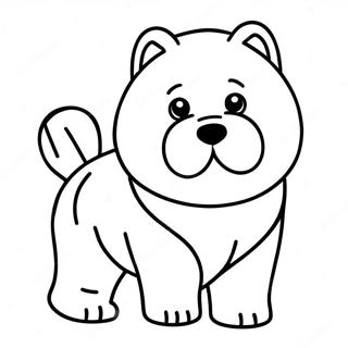 Chow Chow Welpe Ausmalbild | Chow Chow Ausmalbild