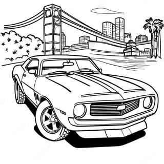 Klassischer Camaro Ausmalbild | Camaro Ausmalbild