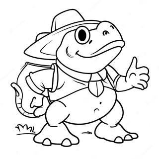 Abenteuerlicher Sheriff Toadster Ausmalbild | Sheriff Toadster Ausmalbild