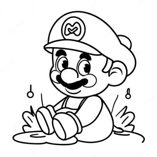 Baby Mario Ausmalbild | Baby Mario Ausmalbild