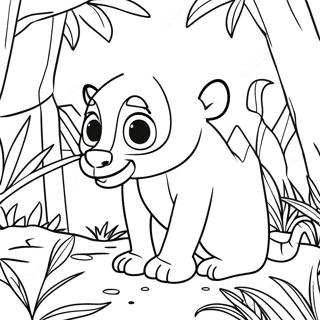 Madagaskar Dschungel Abenteuer Ausmalbild | Madagaskar Ausmalbild
