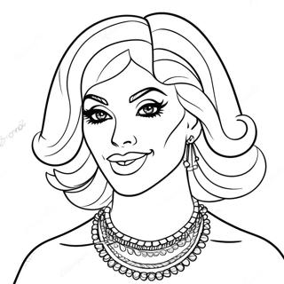 Drag Queen Ausmalbild | Drag Queen Ausmalbild
