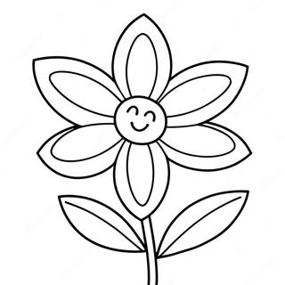 Niedliche einfache Blume Ausmalbild | Einfach Einfach Ausmalbild