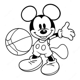 Mickey Mouse Basketball Ausmalbild | Mickey Mouse Basketball Ausmalbild