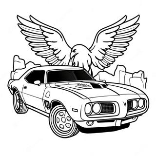 Pontiac Firebird Klassisches Ausmalbild | Pontiac Firebird Ausmalbild