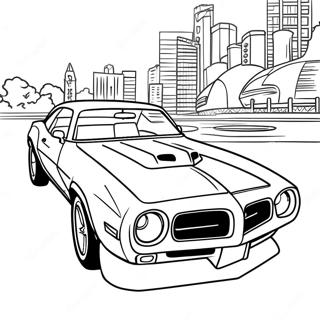 Pontiac Firebird Renn-Ausmalbild | Pontiac Firebird Ausmalbild