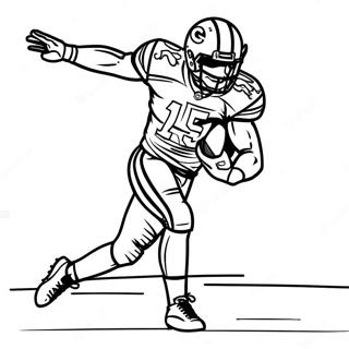 Davante Adams Action Pose Ausmalbild | Davante Adams Ausmalbild