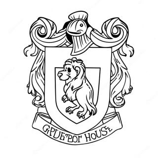 Wappen von Gryffindor Ausmalbild | Harry Potter Häuser Ausmalbild
