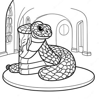 Schlange von Slytherin Ausmalbild | Harry Potter Häuser Ausmalbild