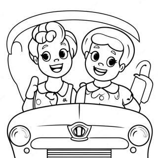 Lucys und Ethels lustiges Abenteuer Ausmalbild | Ich liebe Lucy Ausmalbild