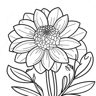 Dahlienblume Ausmalbild | Dahlie Ausmalbild