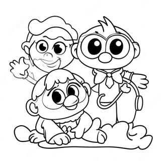 Abenteuerliche Muppet Babies Ausmalbild | Muppet Babys Ausmalbild