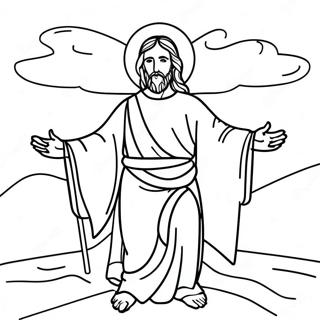 Folge Jesus Ausmalbild | Jesus folgen Ausmalbild