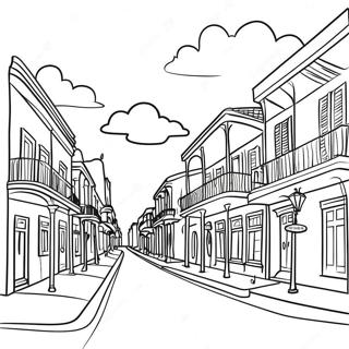 New Orleans Stadtansicht Ausmalbild | New Orleans Ausmalbild
