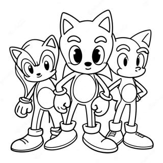 Sonic Freunde Ausmalbild | Sonic Freunde Ausmalbild