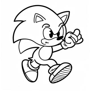 Sonic läuft schnell Ausmalbild | Sonic Freunde Ausmalbild