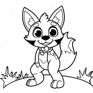 Funtime Foxy Ausmalbild | Funtime Fuchs Ausmalbild