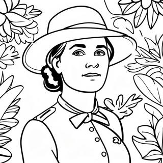 Juliette Gordon Low Ausmalbild | Juliette Gordon Low Ausmalbild
