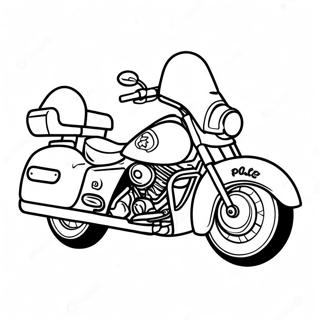 Polizeimotorrad Ausmalbild | Polizeimotorrad Ausmalbild