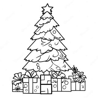 Minecraft Weihnachtsbaum Ausmalbild | Minecraft Weihnachten Ausmalbild