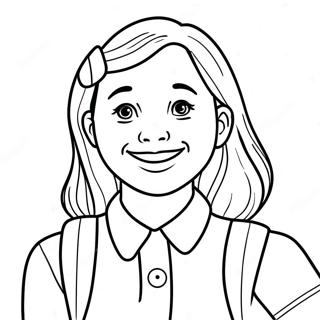 Freundlicher Schulberater mit einem Lächeln Ausmalbild | Schulberater Ausmalbild