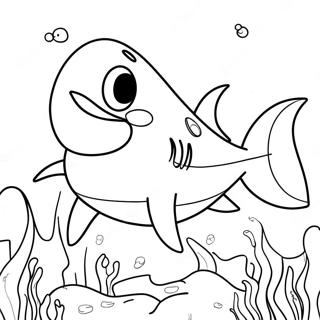 Freundlicher Bruce Hai Ausmalbild | Bruce findet Nemo Ausmalbild