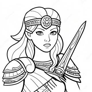 Kriegerprinzessin Ausmalbild | Kriegerprinzessin Ausmalbild
