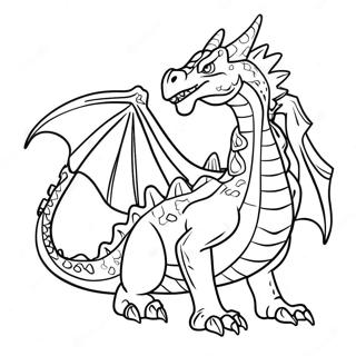 Majestätischer Feuer speiender Drache Ausmalbild | Schwieriger Drache Ausmalbild