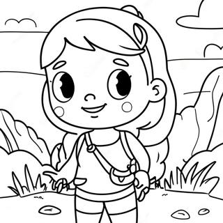 Abenteuerliches Hilda Ausmalbild | Hilda Ausmalbild