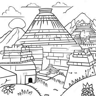 Ausmalbild der Inka-Zivilisation | Inka Ausmalbild