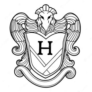 Hufflepuff Wappen Ausmalbild | Hufflepuff Ausmalbild