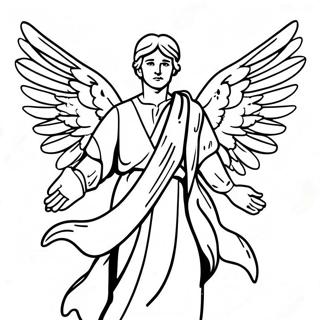 Isaiah mit bunten Flügeln Ausmalbild | Jesaja Ausmalbild