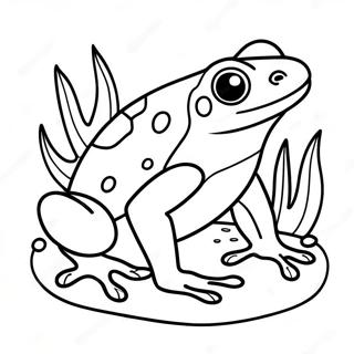 Bunter giftiger Pfeilgiftfrosch Ausmalbild | Pfeilgiftfrosch Ausmalbild