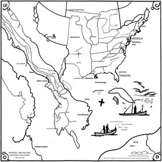 Lewis und Clark Expeditionskarte Ausmalbild | Lewis und Clark Ausmalbild