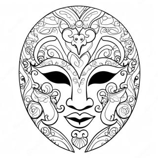 Maske Ausmalbild | Die Maske Ausmalbild