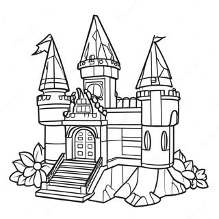 Mädchen Lego Prinzessinnen Schloss Ausmalbild | Mädchen Lego Ausmalbild