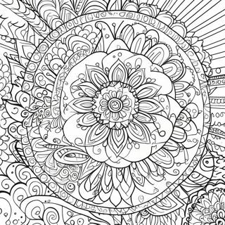 Beruhigende Mandala-Muster Ausmalbild | Beruhigend Ausmalbild