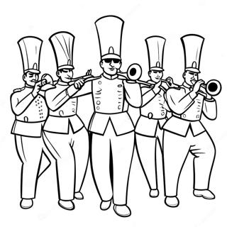 Musikverein Ausmalbild | Blaskapelle Ausmalbild