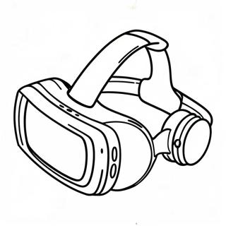 Buntes VR-Headset Ausmalbild | VR Ausmalbild