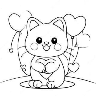 Valentinstag Katze Malvorlagen