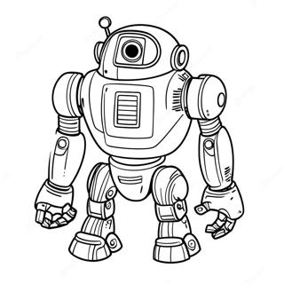 Futuristischer Roboter Ausmalbild | Technologie Ausmalbild