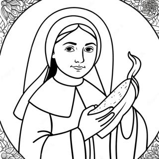 St. Bernadette Ausmalbild | St Bernadette Ausmalbild