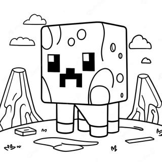 Niedlicher Minecraft Schleim Ausmalbild | Minecraft Schleim Ausmalbild