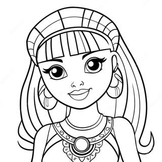 Monster High Cleo De Nile Ausmalbild | Monster High Cleo Ausmalbild