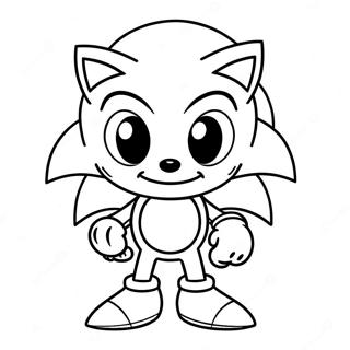 Sonic der Igel mit gruseligen Augen Ausmalbild | Monster Sonic Ausmalbild