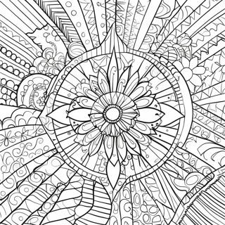 Art Deco Geometrische Muster Ausmalbild | Art Deco Ausmalbild